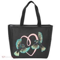 Cute Ribbon Heart Flying Birds Tote Bag thumb 0