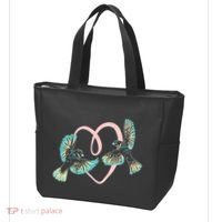 Cute Ribbon Heart Flying Birds Tote Bag thumb 3