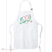 Cute Ribbon Heart Flying Birds Apron thumb 0