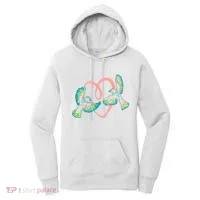 Cute Ribbon Heart Flying Birds Women's Hoodie thumb 0