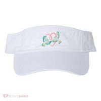 Cute Ribbon Heart Flying Birds Visor thumb 0