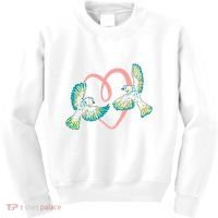 Cute Ribbon Heart Flying Birds Kids Sweatshirt thumb 0