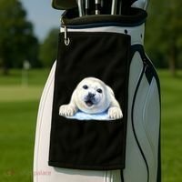 Cute Seal Wildlife Golf Towel thumb 2
