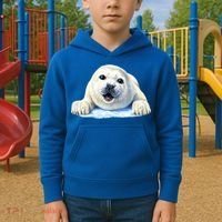Cute Seal Wildlife Kids Hoodie thumb 2