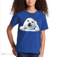 Cute Seal Wildlife Kids T-Shirt thumb 2
