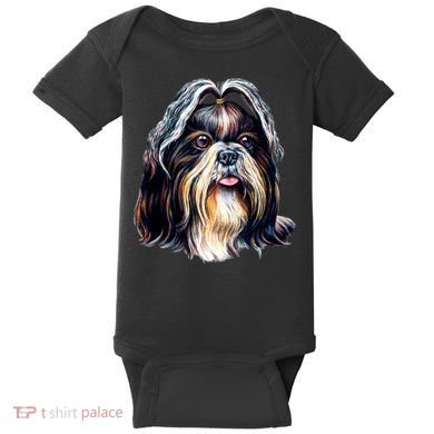 Cute Shih Tzu Baby Bodysuit