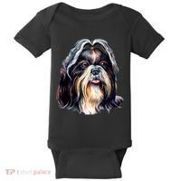Cute Shih Tzu Baby Bodysuit thumb 0