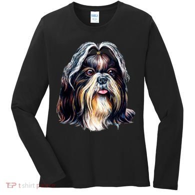 Cute Shih Tzu Women's Long Sleeve Shirt