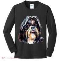 Cute Shih Tzu Kids Long Sleeve Shirt thumb 0