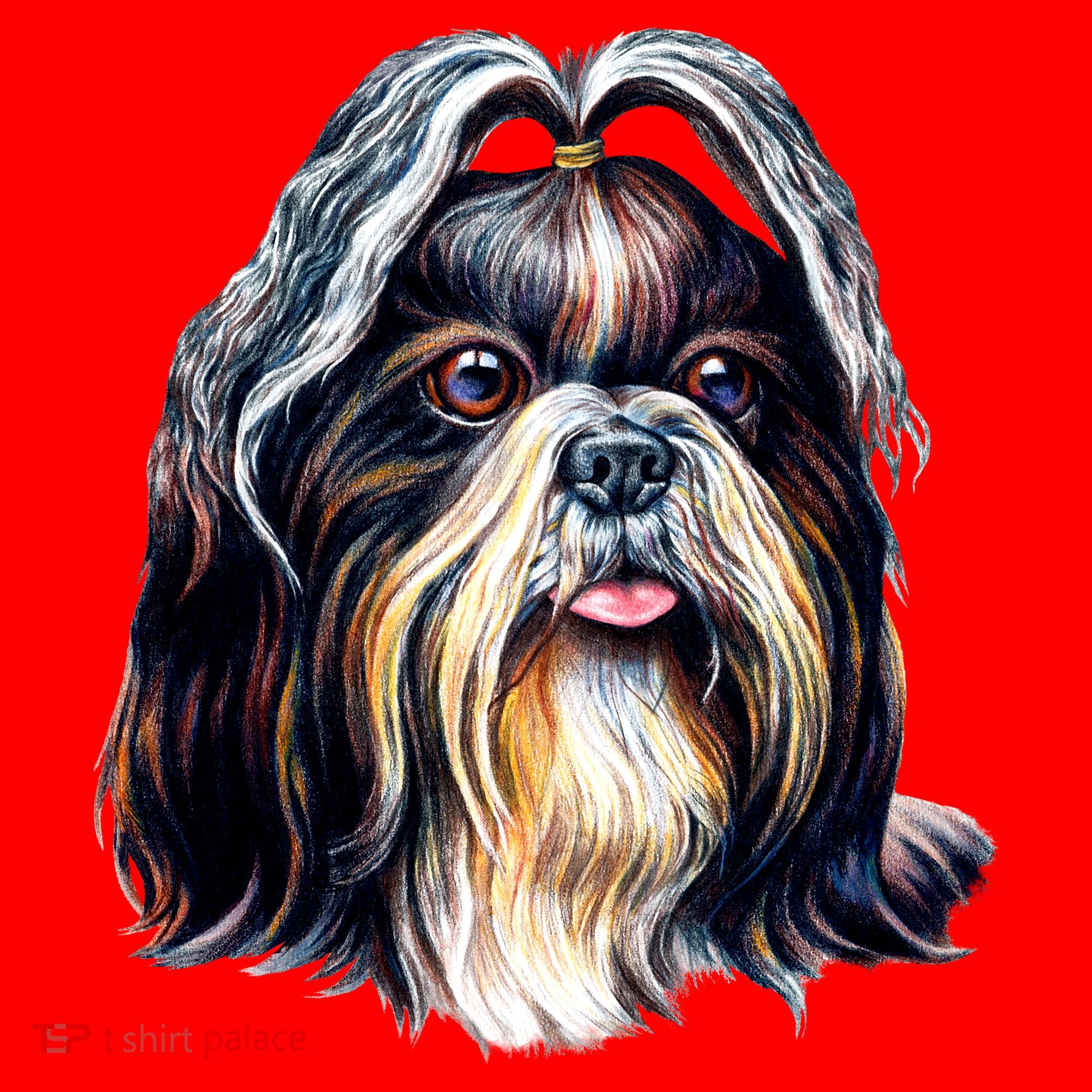 Cute Shih Tzu Santa Hat