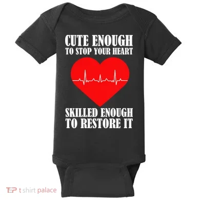 Cute Skilled Nurse Baby Bodysuit