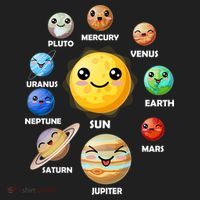 Cute Solar System Emoji Women's Sweatshirt thumb 2