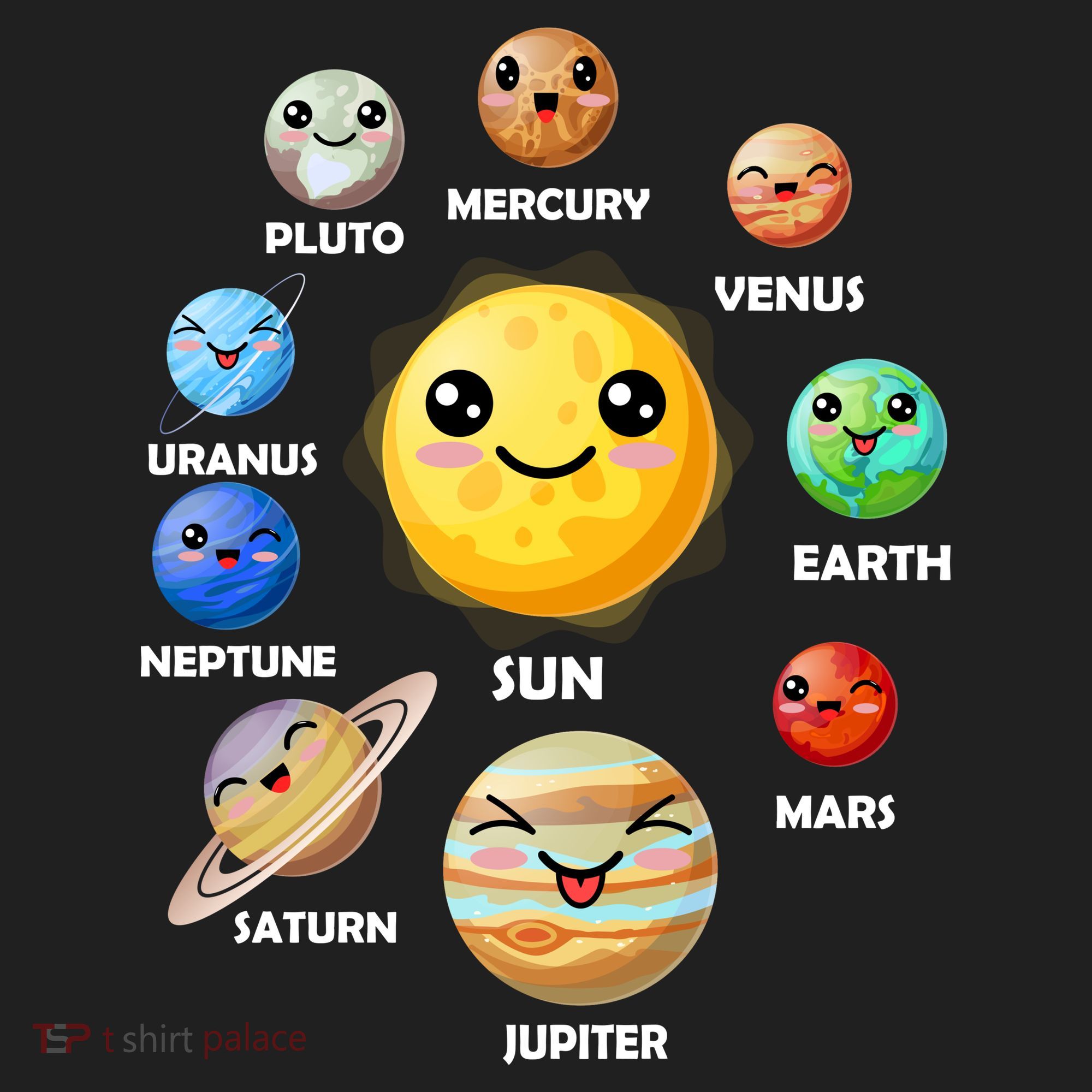 Cute Solar System Emoji Women's Sweatshirt