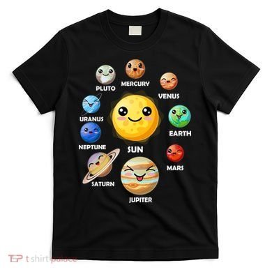 Cute Solar System Emoji T-Shirt