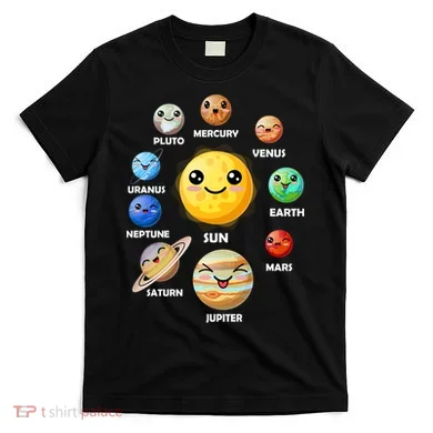 Cute Solar System Emoji T-Shirt