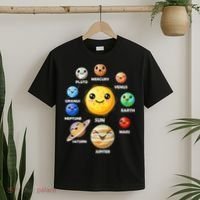 Cute Solar System Emoji T-Shirt thumb 2