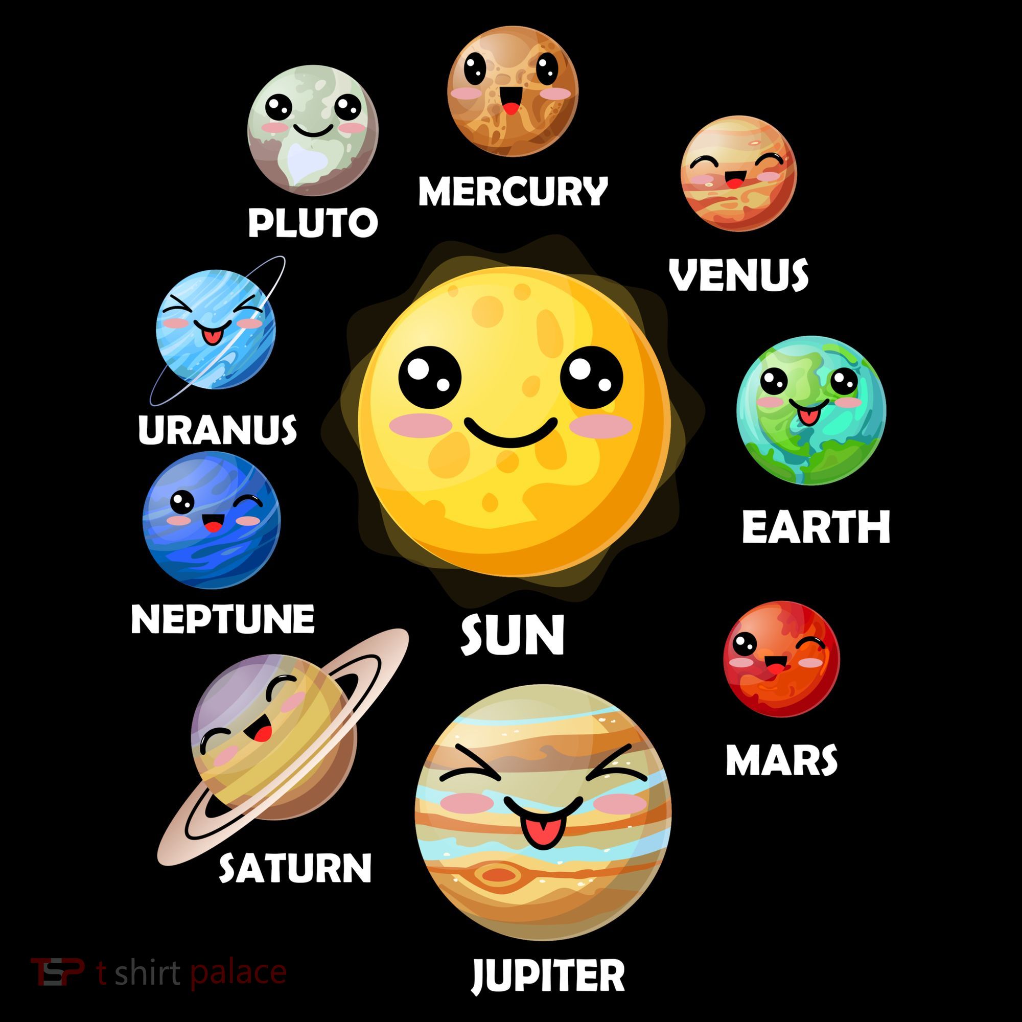Cute Solar System Emoji Coaster