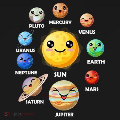 Cute Solar System Emoji Ladies PosiCharge Competitor Racerback Tank