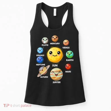Cute Solar System Emoji Women's Tank Top