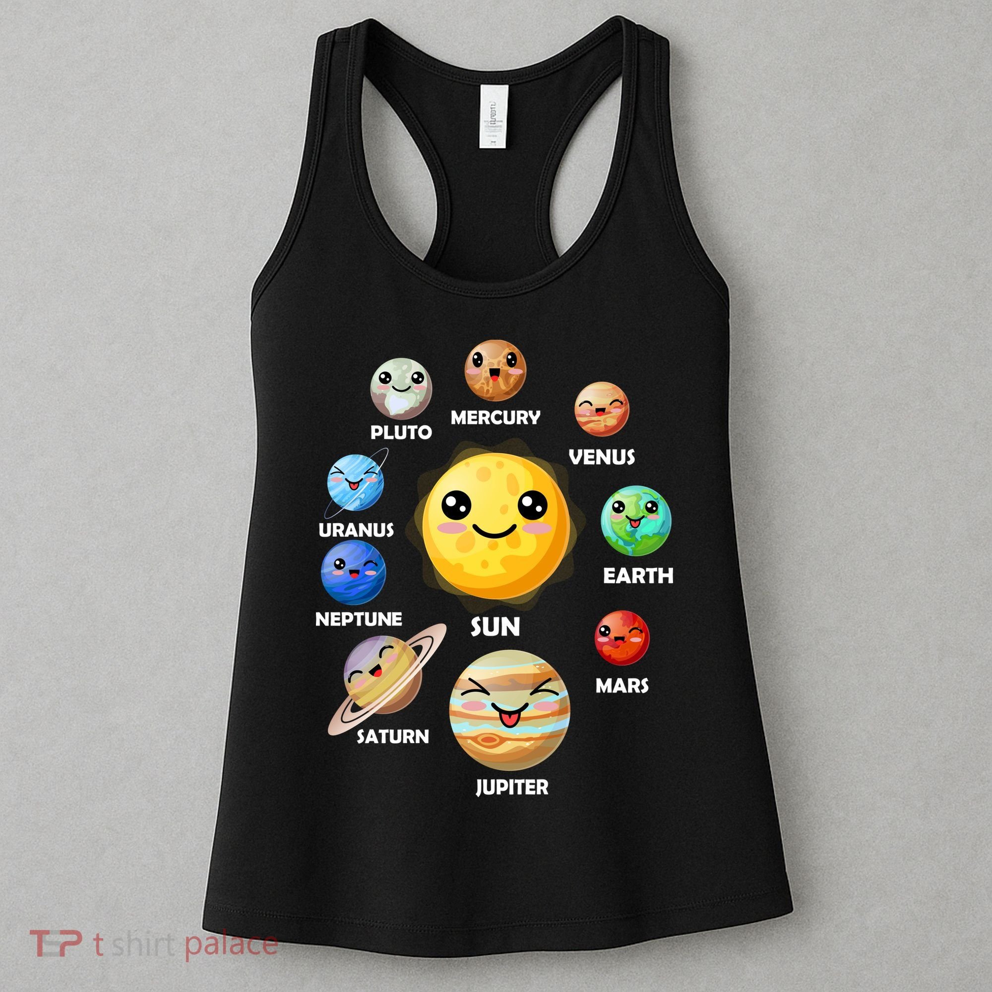 Cute Solar System Emoji Women's Tank Top