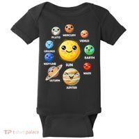 Cute Solar System Emoji Baby Bodysuit thumb 0