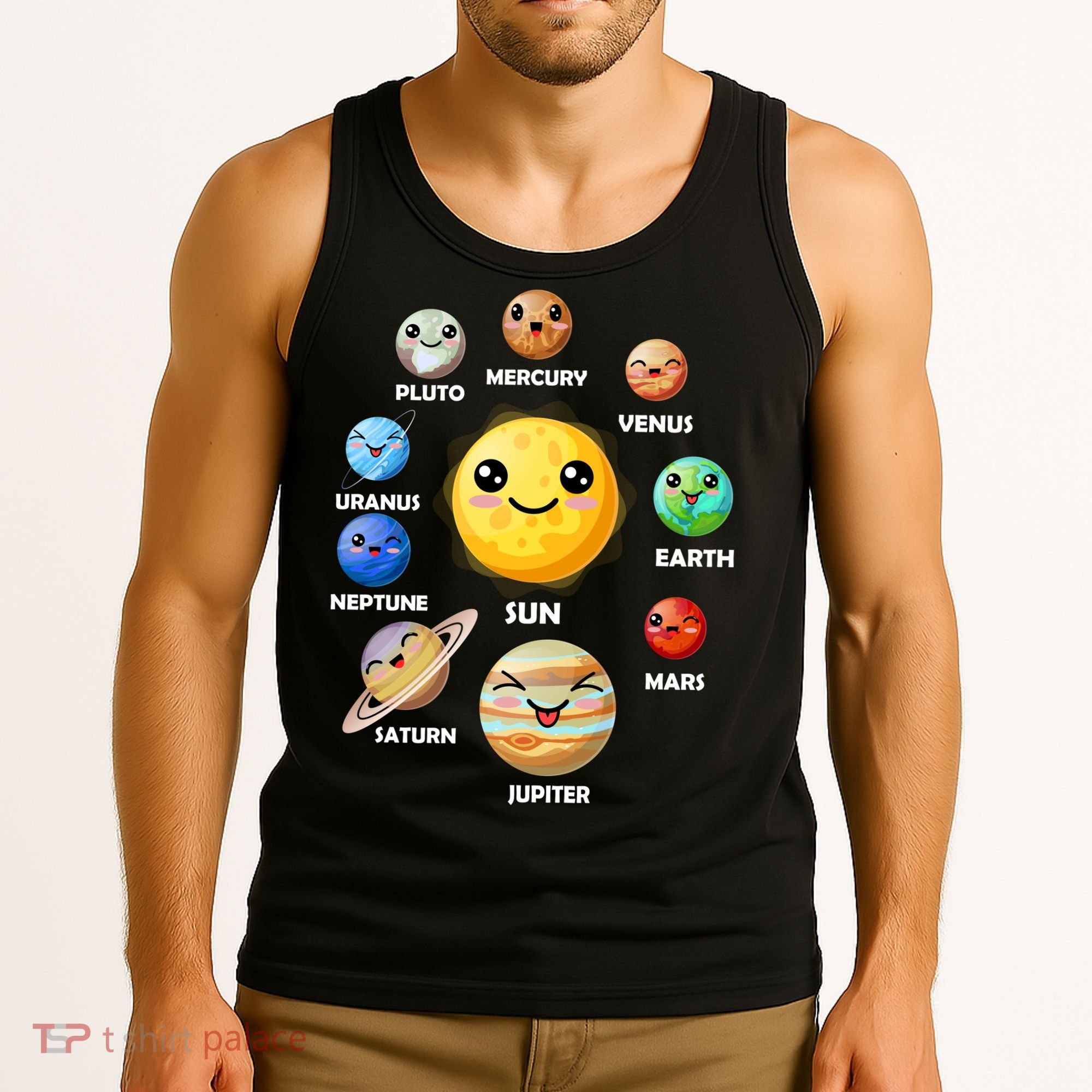 Cute Solar System Emoji Tank Top
