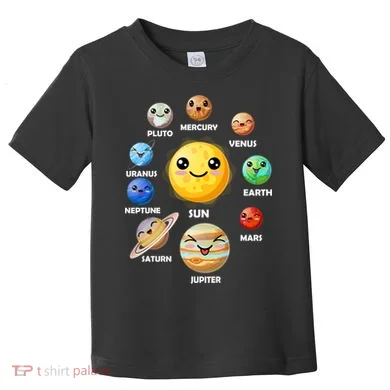 Cute Solar System Emoji Toddler T-Shirt