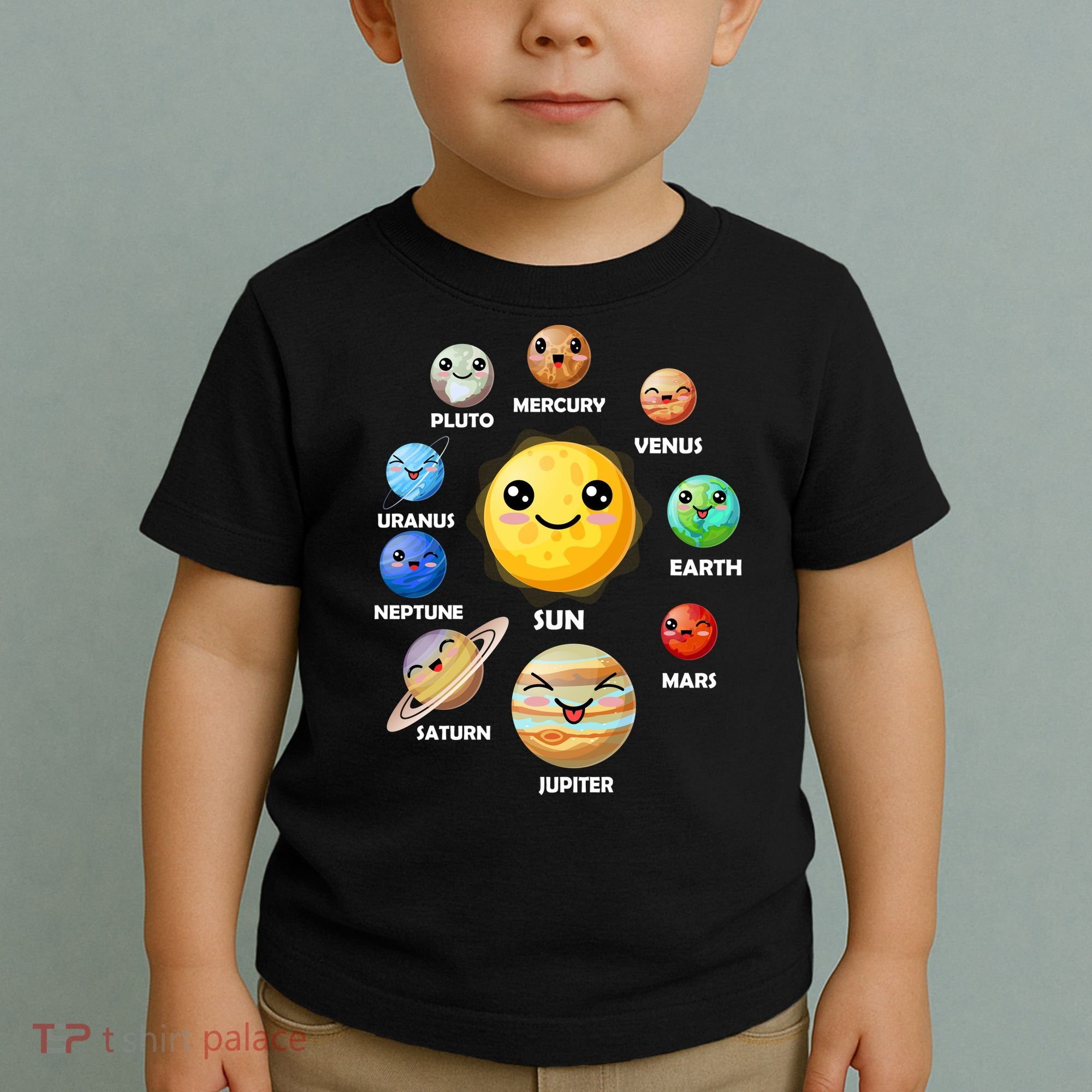 Cute Solar System Emoji Toddler T-Shirt