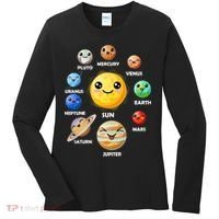 Cute Solar System Emoji Women's Long Sleeve Shirt thumb 0