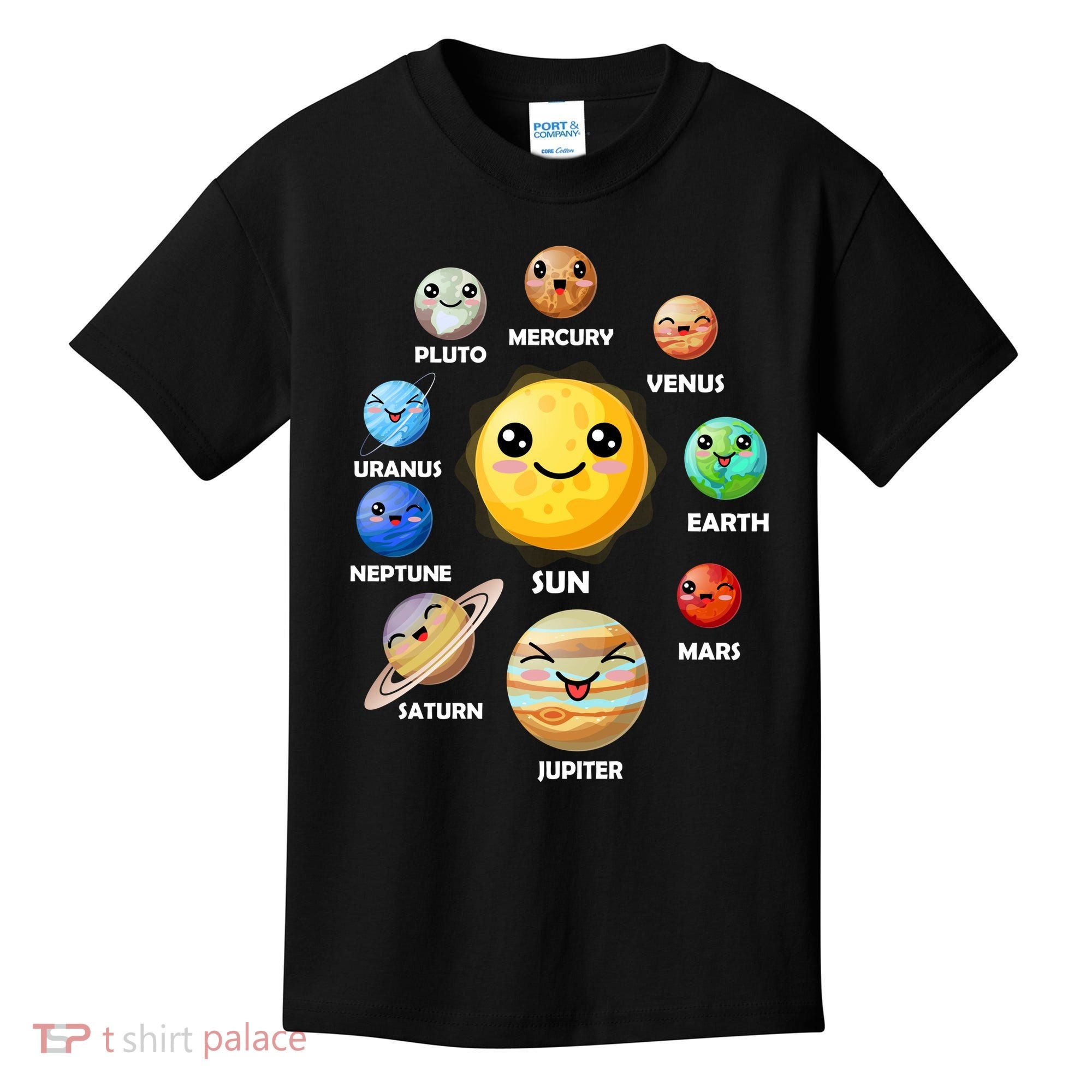 Cute Solar System Emoji Kids T-Shirt