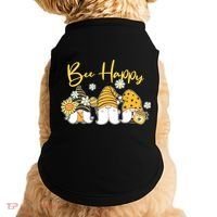 Cute Spring Bee Happy Gnomes Doggie Tank thumb 0