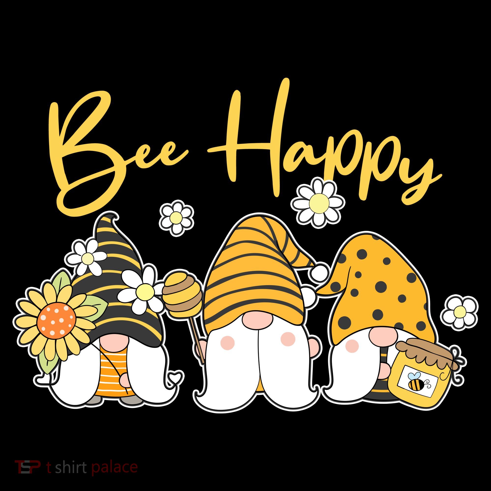 Cute Spring Bee Happy Gnomes Bucket Hat