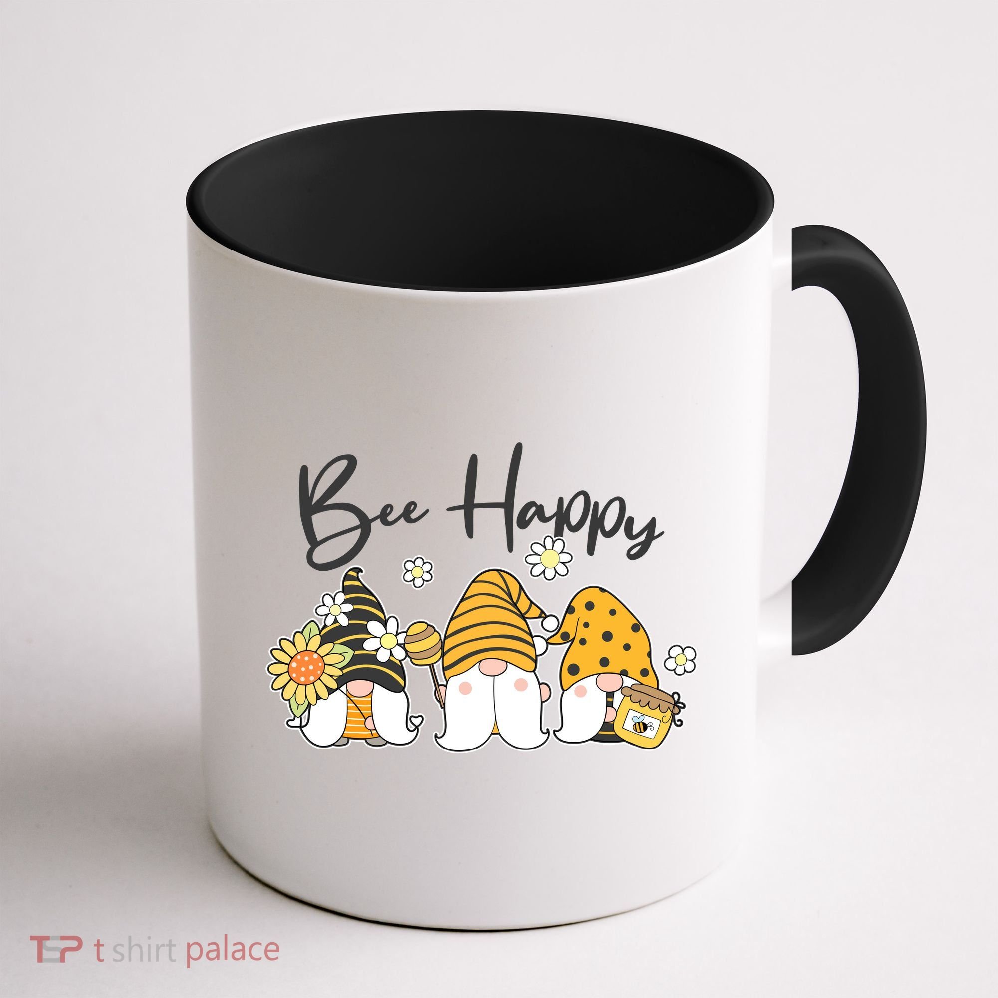 Cute Spring Bee Happy Gnomes Coffee Mug
