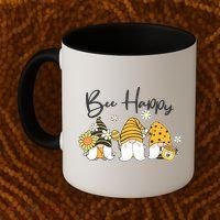 Cute Spring Bee Happy Gnomes Coffee Mug thumb 2
