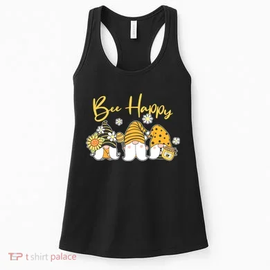 Cute Spring Bee Happy Gnomes Women's Tank Top