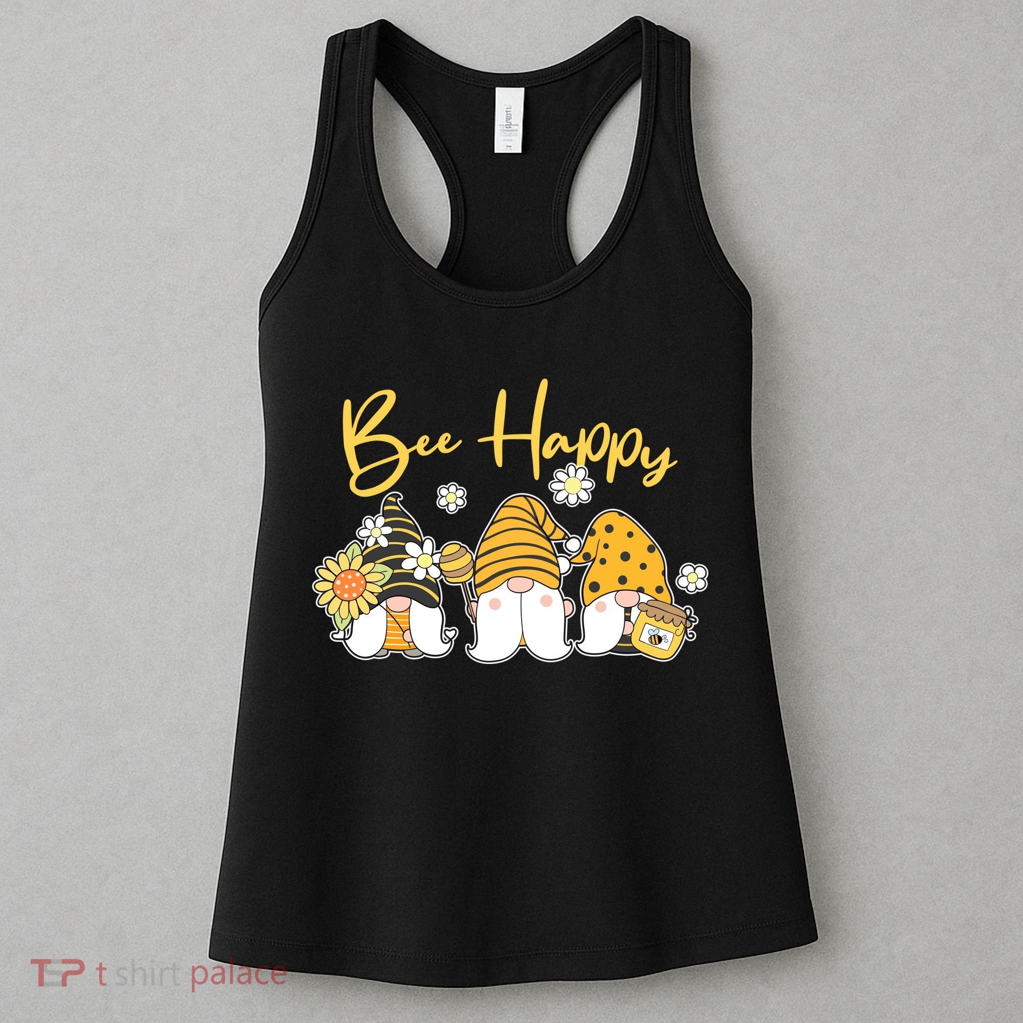 Cute Spring Bee Happy Gnomes Women's Tank Top