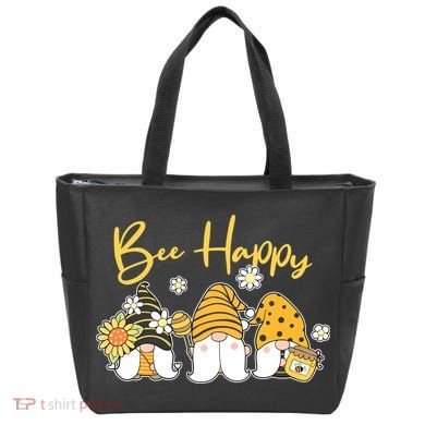 Cute Spring Bee Happy Gnomes Tote Bag
