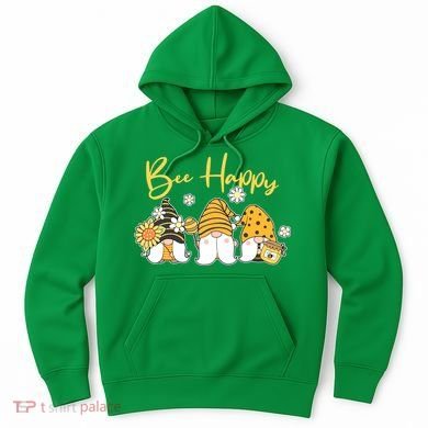 Cute Spring Bee Happy Gnomes Hoodie