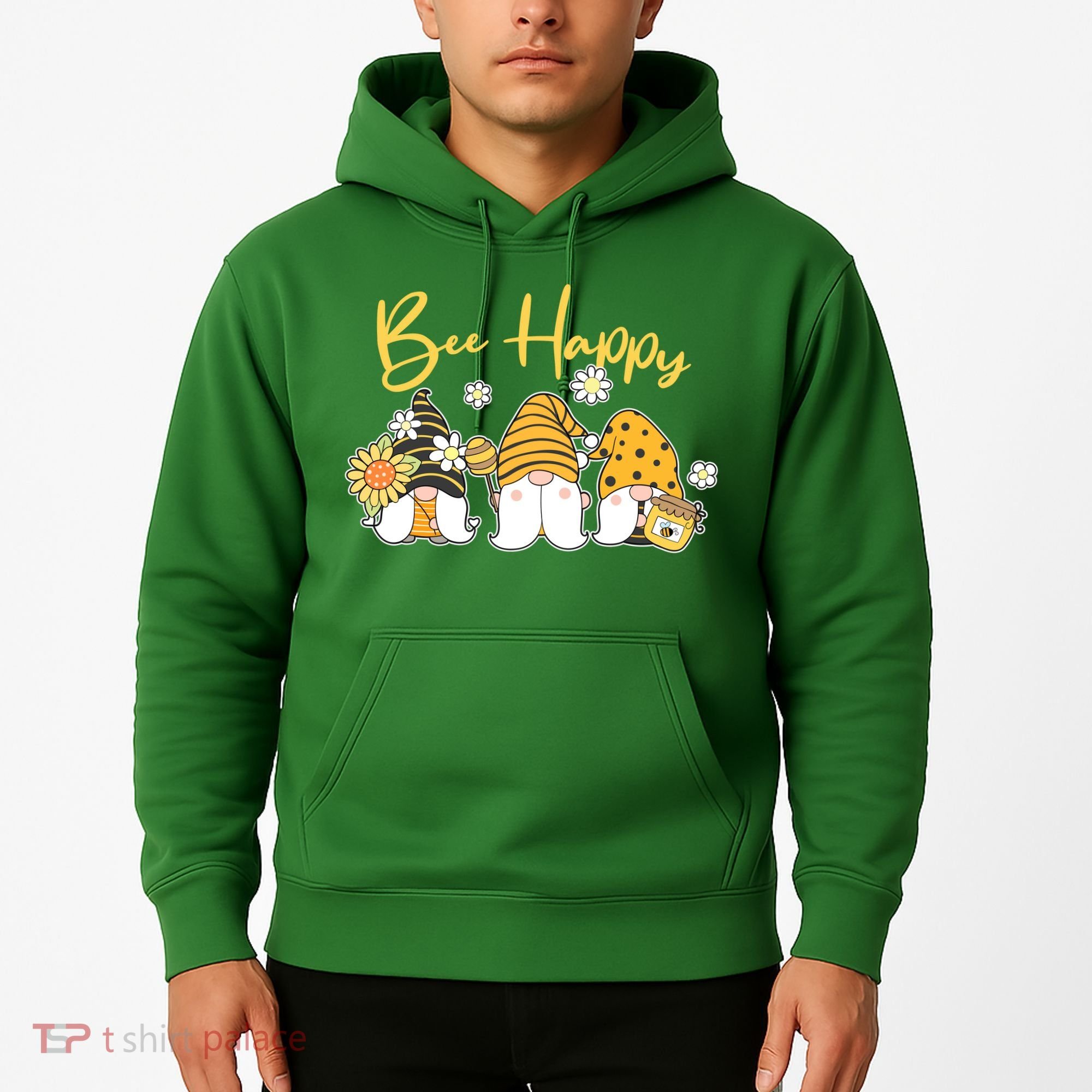 Cute Spring Bee Happy Gnomes Hoodie