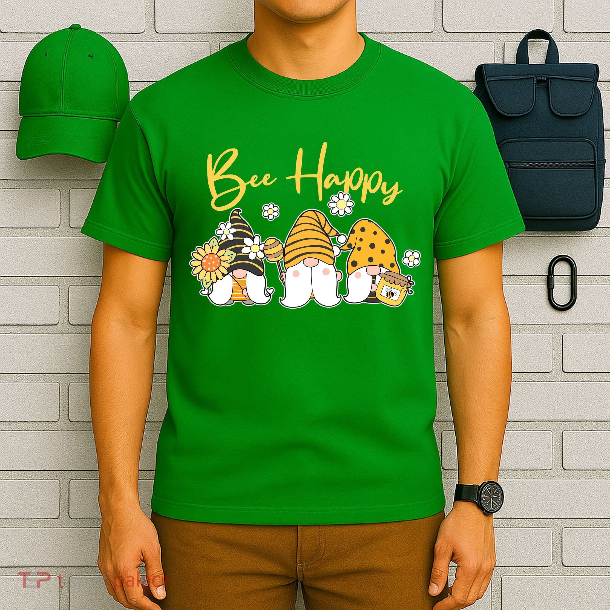 Cute Spring Bee Happy Gnomes T-Shirt