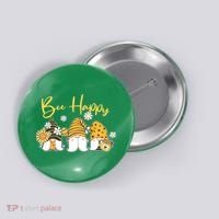 Cute Spring Bee Happy Gnomes Button thumb 0