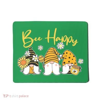 Cute Spring Bee Happy Gnomes Mousepad