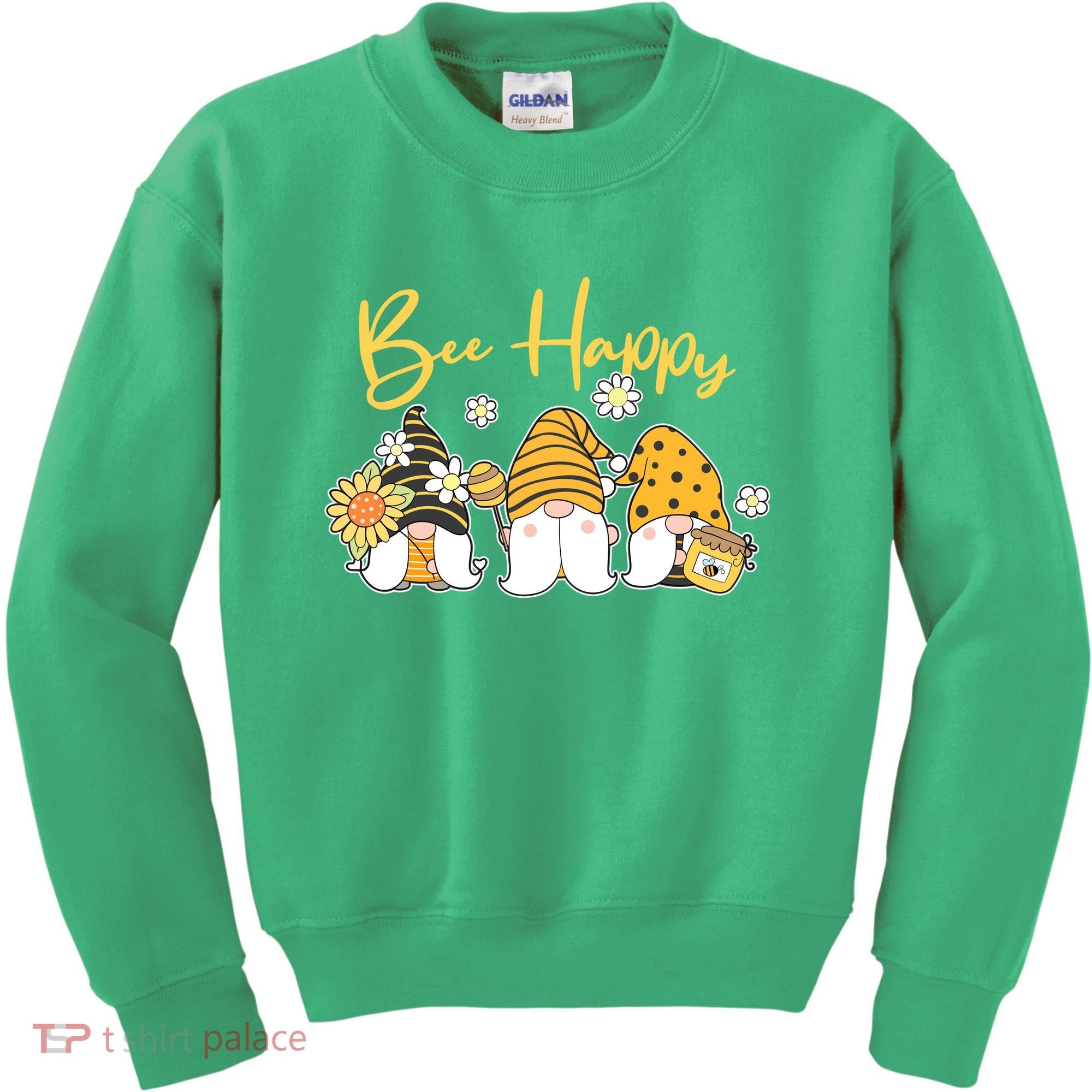 Cute Spring Bee Happy Gnomes Kids Sweatshirt