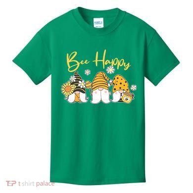 Cute Spring Bee Happy Gnomes Kids T-Shirt