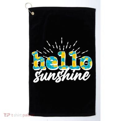 Cute Springy Summery Hello Sunshine Golf Towel