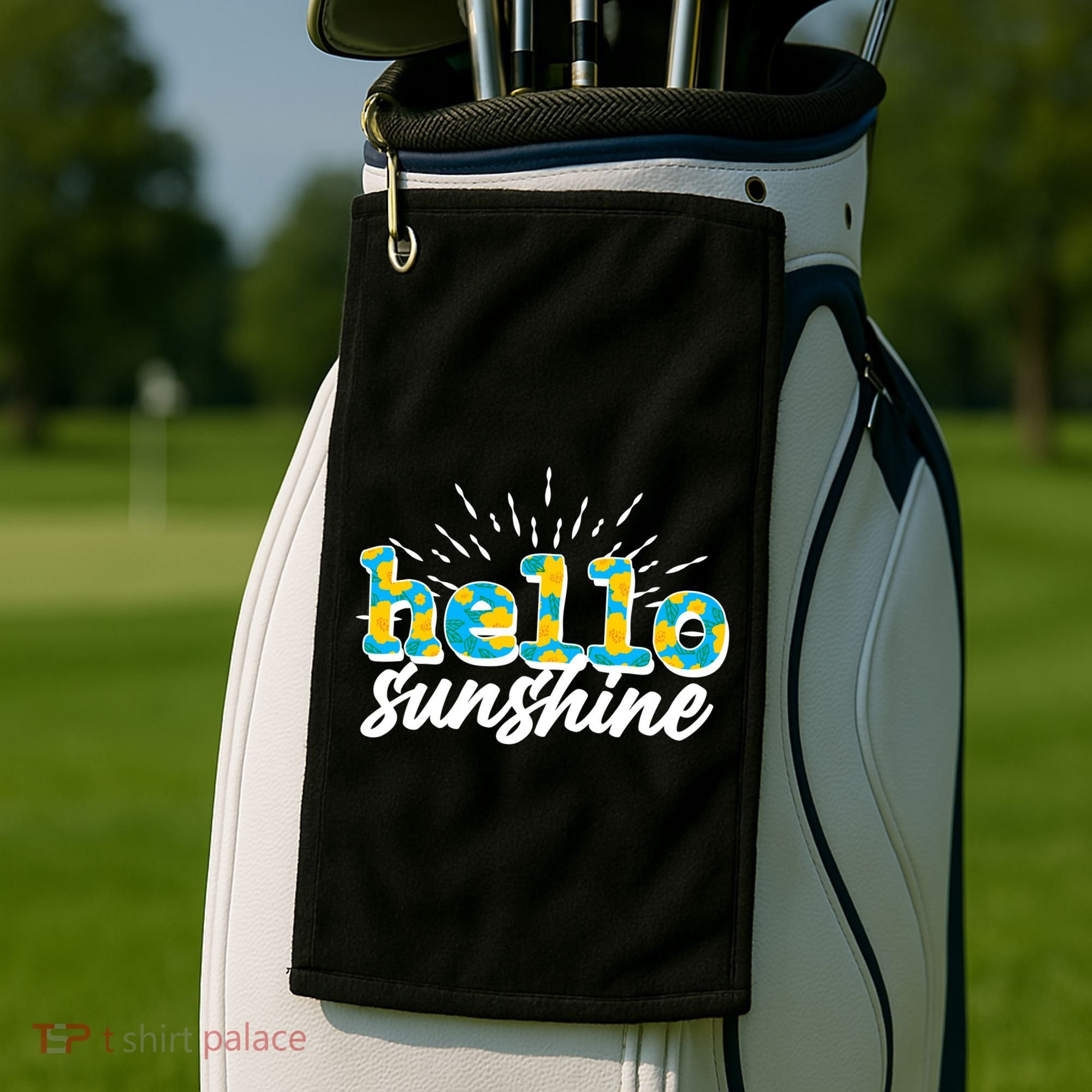 Cute Springy Summery Hello Sunshine Golf Towel