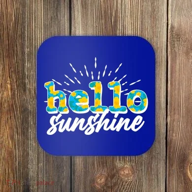 Cute Springy Summery Hello Sunshine Coaster