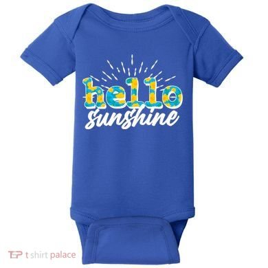 Cute Springy Summery Hello Sunshine Baby Bodysuit