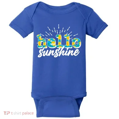 Cute Springy Summery Hello Sunshine Baby Bodysuit