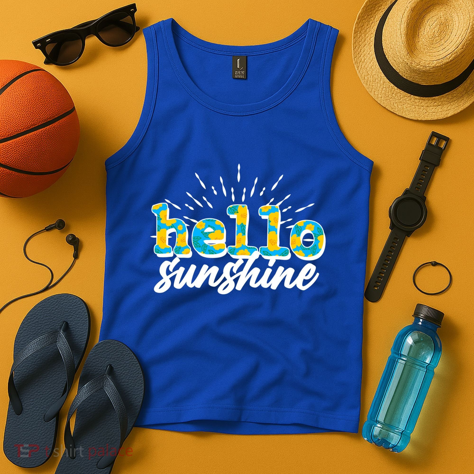 Cute Springy Summery Hello Sunshine Tank Top